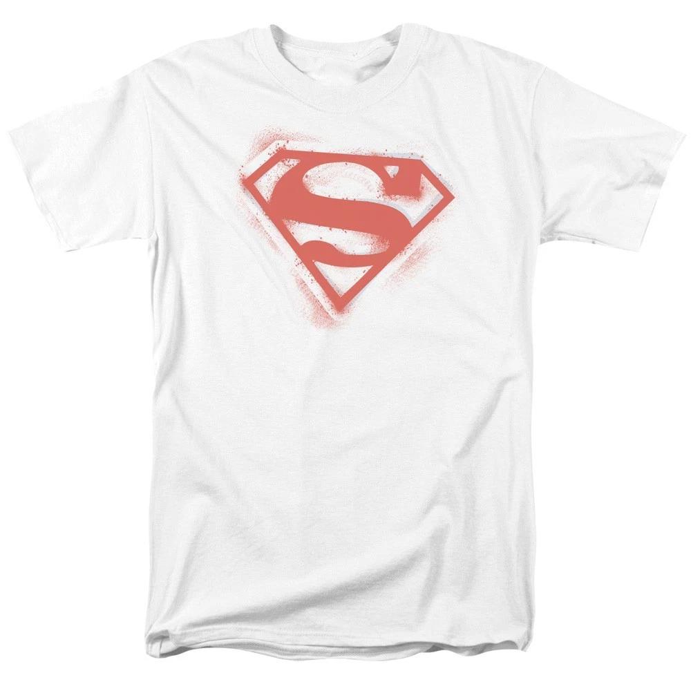 SUPERMAN SPRAY PAINT SHIELD Licensed Adult Men s Graphic Tee Shirt SM-5XL S