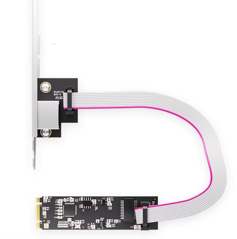 M.2 2.5G/1G High-Speed PCIe RJ45 Network Card for Desktop