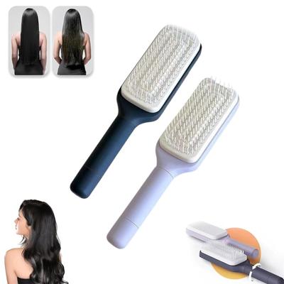 Massage Comb Anti-static Rotating Telescopic Hair Comb Hair Comb Clean Bag Comb Button Lift Cushion