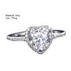 Wedding Ring Heart Shape Shiny Rhinestone Creative Lady Circlet