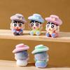 9Pcs/Set Crayon Shin-Chan Action Figure Toy Flocked Anime Figurine Desktop Decoration Model Ornaments Toys Boys Girls Gifts