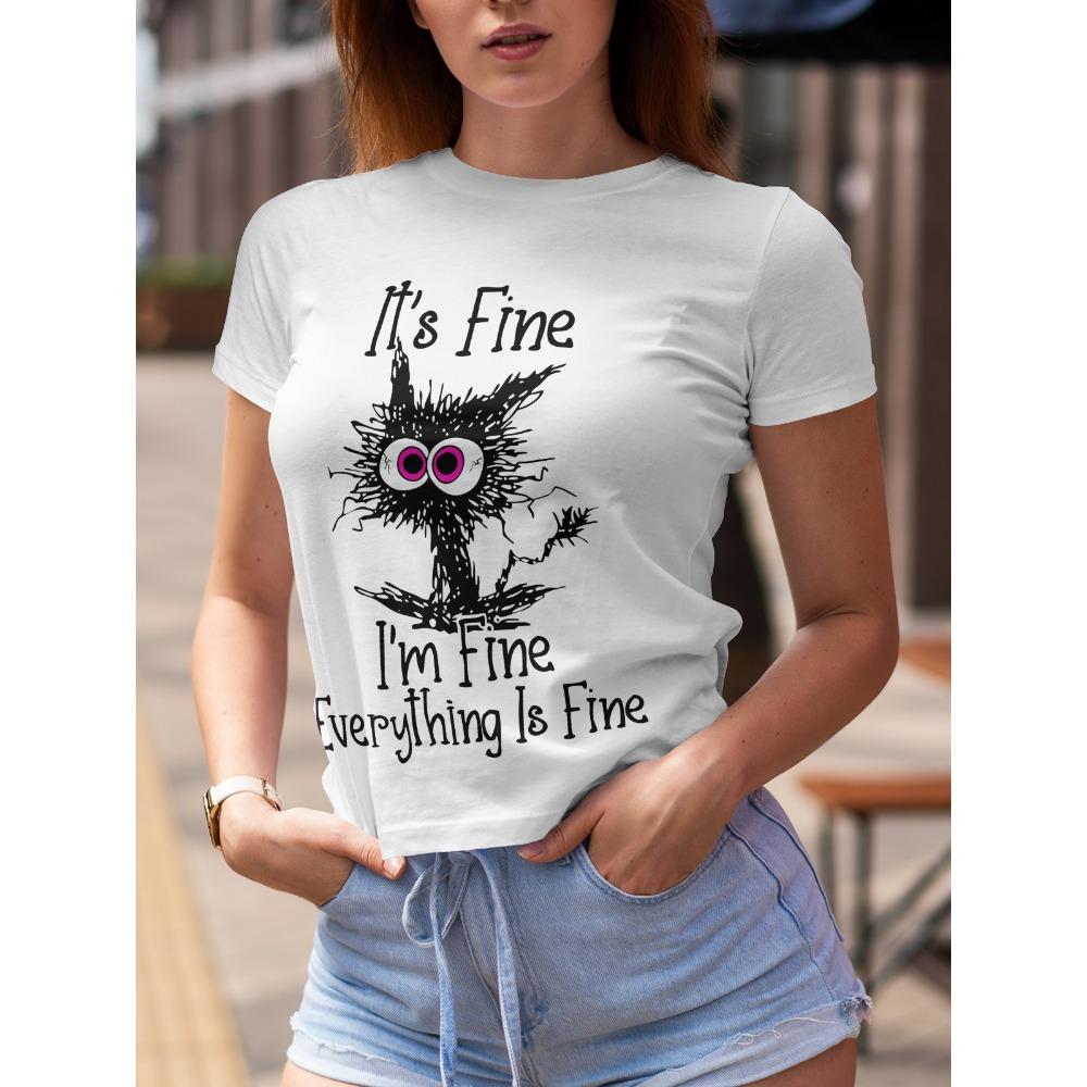 Casual Harajuku Breathable Printed Round Neck Short Sleeve T-Shirt