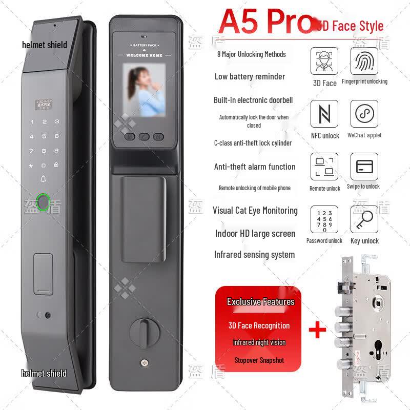 Kuidun A5 Pro 3D Face Recognition Smart Door Lock