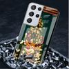 Weihnachts-Cartoon-Glashülle für Samsung Galaxy S22 S20 FE S21 Plus Telefonabdeckung S10 5G S9 Note 20 Ultra 10 Lite Shell