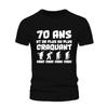 Humorous French 70-Year-Old Crinkle Plus Size Men'S Tee