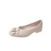 Fashion Women's Single Shoes Summer Low Heel Square Head Flower Shallow Mouth Oxford Shoes Casual Comfortable Soft Sole Commuter Shoes