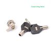 1 X Cam 2 X Keys Lock Zinc Alloy Cam Lock File Cabinet Mailbox Desk Drawer Cupboard Locker Lock