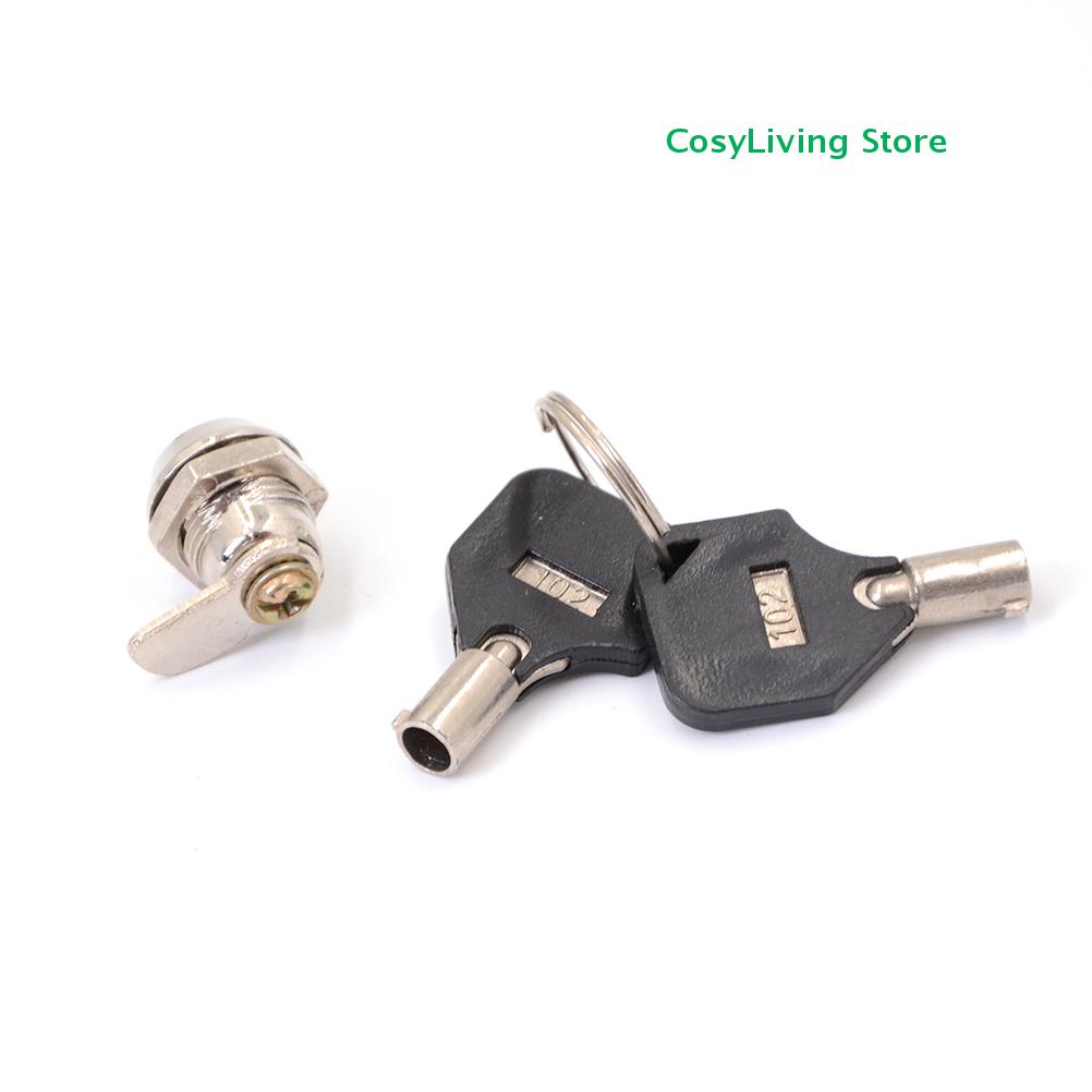 1 X Cam 2 X Keys Lock Zinc Alloy Cam Lock File Cabinet Mailbox Desk Drawer Cupboard Locker Lock