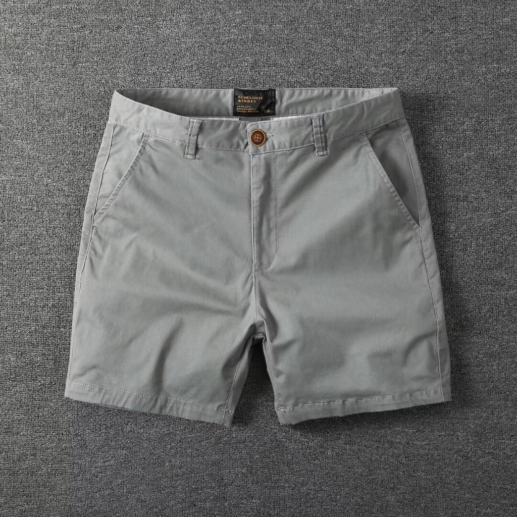 Men's Korean Style Casual Summer Wide-Leg Shorts with Unique Belt Design