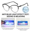 Portable Blue Ray Blocking Anti-Blue Light Glasses Eye Protection Ultralight Computer Goggles Metal Frame Eyewear Office