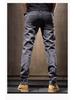 Men's Slim Straight Black & Gray Jeans: 2025 Fashion Elastic Skinny Casual Trousers