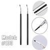 2Pcs Sickle Eyeliner Brush Knife Edge Makeup Brush Ultra Thin Fine Oblique Angle Flat Head Eyebrow Brush Profession Makeup Tool