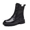 Casual leather women's boots thick-soled Martin boots women's 2025 autumn and winter women's shoes versatile British style short boots