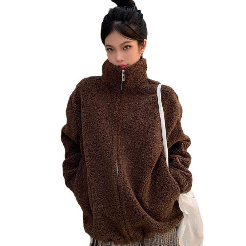 

Korean Version of The New Winter Coat Loose Stand-up Collar Coat Women s Versatile XXL