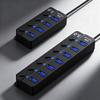 Usb3.0 Hub 4In1 7In1 Usb Splitter .0 Usb Adapter Multi-Port Independent Power Switch Extender 30Cm Cable