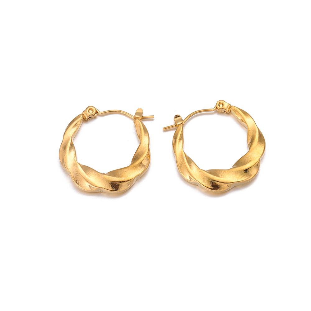 Stylish Gold Heart-Shaped Hoop Earrings for Women