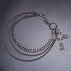 Multilayer Design Jeans Waist Chain Metal Key Chain Fashion Accessory Pants Decor Chain  Women Men
