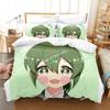 Juego de Ropa de Cama Impreso en 3D Anime Mi Senpai es Molesto Funda Nórdica Doble Twin Full Queen King Ropa de Cama para Adultos Niños Funda de Colcha