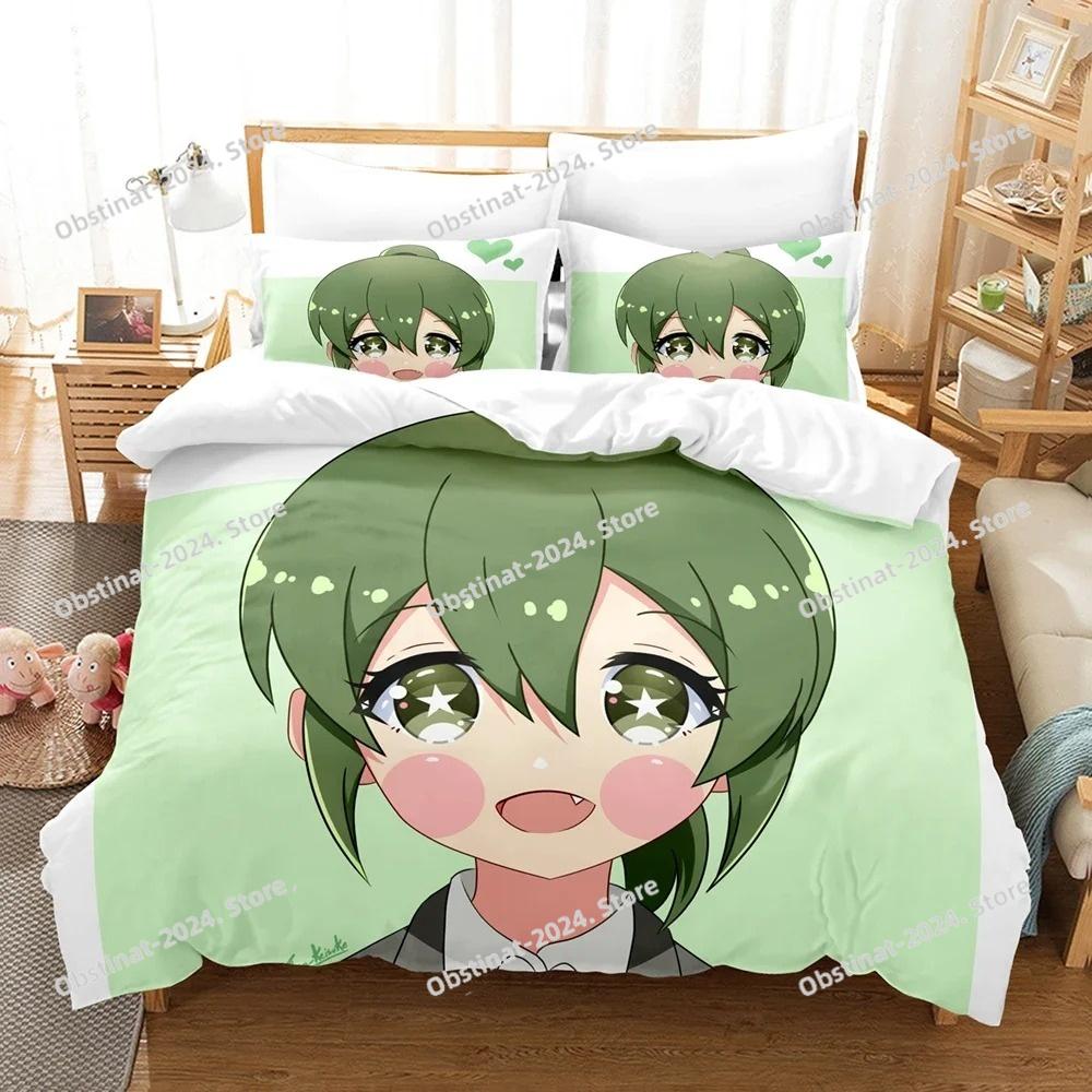 Juego de Ropa de Cama Impreso en 3D Anime Mi Senpai es Molesto Funda Nórdica Doble Twin Full Queen King Ropa de Cama para Adultos Niños Funda de Colcha