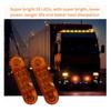 6-Pack LED Marker Lights Amber 24V Waterproof Trailer Side Marker Clearance Lights for Truck Bus Boat Universal Fit