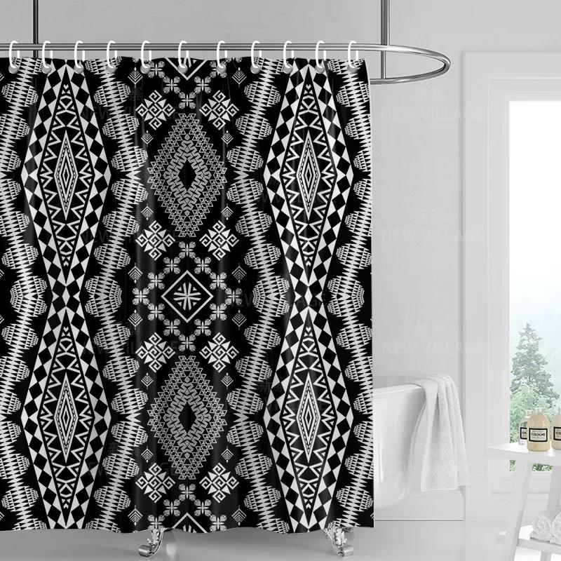 Decorazione casa tende da doccia bagno tessuto tenda impermeabile Soggiorno Moderno Nordico Moderno motivo geometrico semplice