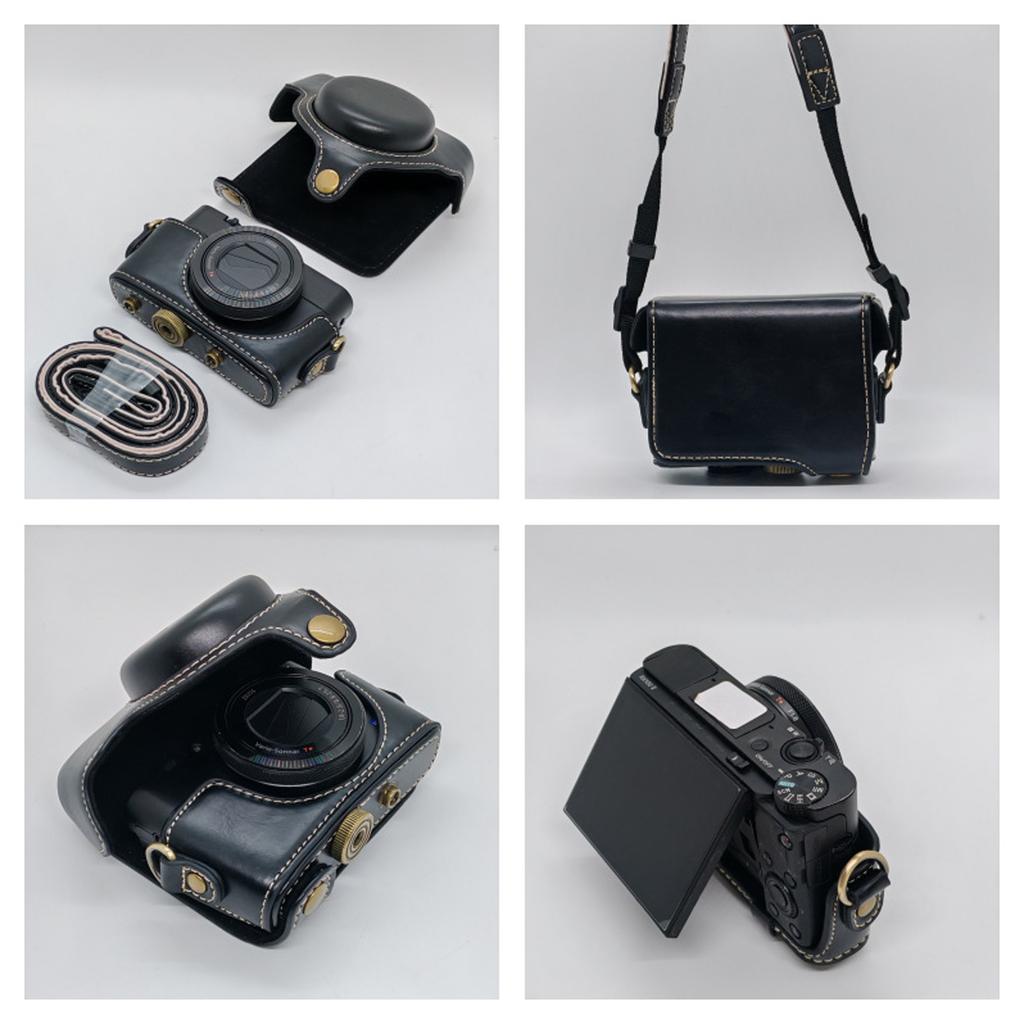 Retro Protective Camera Case Bag for RX100 Digital Camera PU Leather Organiser Box for Travel and Daily Use