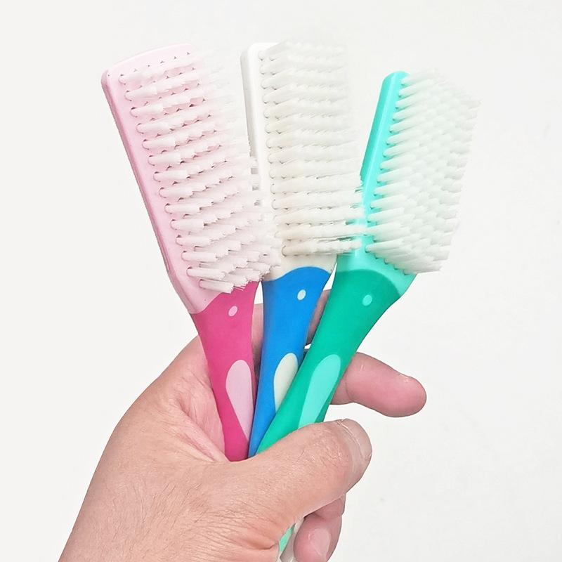 Rubber-coated Handle Soft-bristled Shoe Brush - Multi-functional Household Soft-bristled Shoe Cleaner, Shoe Brush, Household Laundry Brush