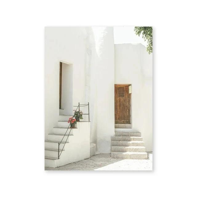 Spanish Architecture Puglia Village Photography Poster & Prints Green Leaf Indoor Plants Painting Decor Boho Picture Home Decor