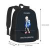 I'm Sans , Sans The Skeleton. Backpack For Student School Laptop Travel Bag Undertale Sans Fan Art Ut Video Game Undertale Art