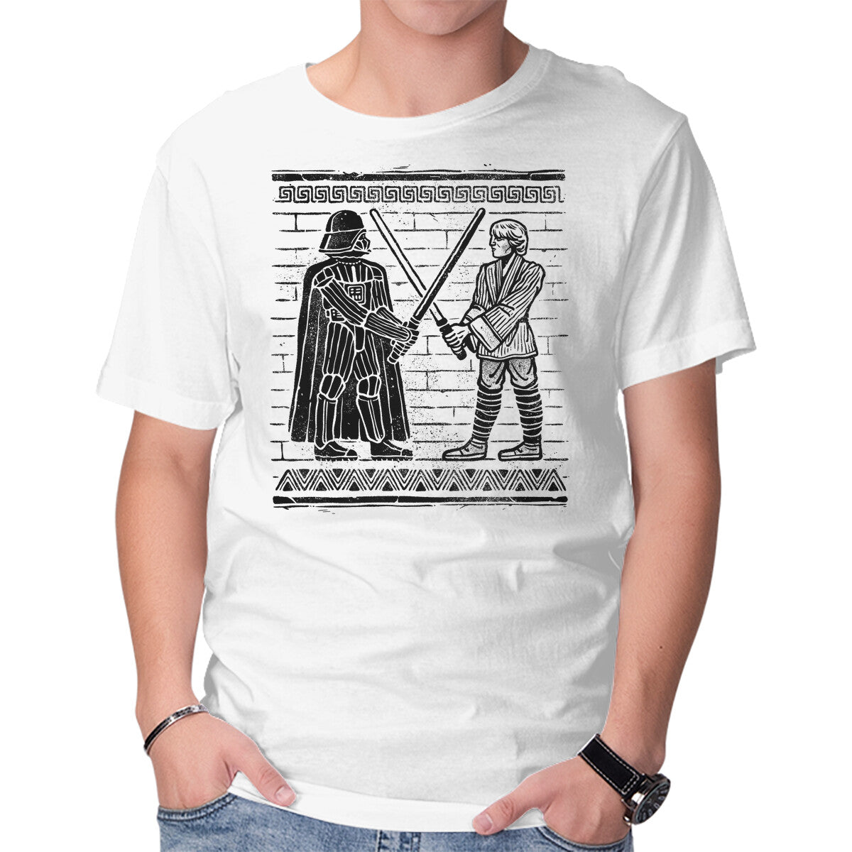 Unisex Crew Neck T-Shirt Galactic Glyph Graphic Short Sleeve Casual Tee XXXXL