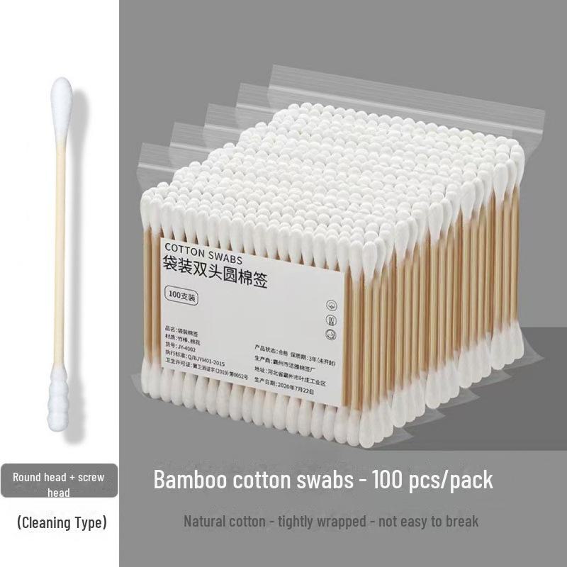 Двусторонние ватные палочки: В коробке и пакетах, Одноразовые ватные палочки для чистки ушей и косметические, Острые гигиенические деревянные палочки.