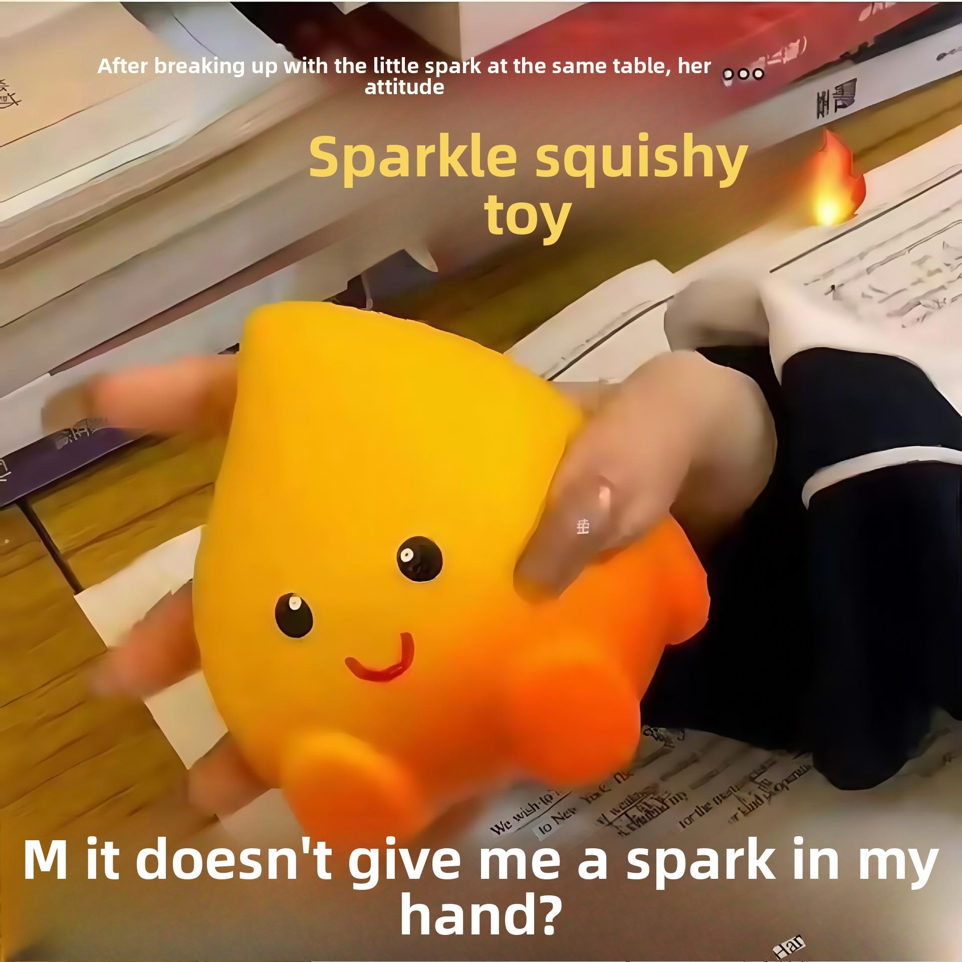 

Little Fire Elf Squishy Toy Soft Squeeze Stress Relief Interactive Funny Fidget Decompression Toy жёлтый