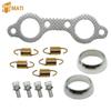 Exhaust Muffler Gasket Seal Spring Rebuild Kit for Polaris Sportsman 600 700 800 MV7 2002-2006 Frontier 2002-2005 5811511