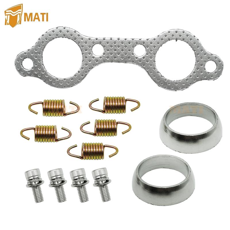 Exhaust Muffler Gasket Seal Spring Rebuild Kit for Polaris Sportsman 600 700 800 MV7 2002-2006 Frontier 2002-2005 5811511