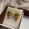 Metal Smooth Three-Dimensional Simple Large Earrings Niche Design Sense Light Luxury High-End Exaggerated Unique Stud Earrings