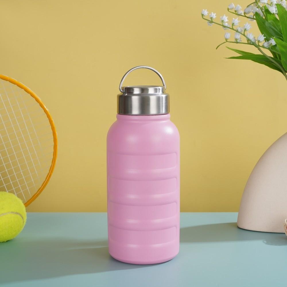 Double Wall Thermos Water Bottles Portable Handle Large Capacity Bottle  Car Travel
