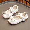 Square-toe Girls' Leather Shoes 2025 New Style Small High-heeled Princess Medium To Large Size Children's Single Shoes