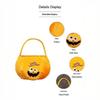 Halloween Plush Candy Hand Bag Pumpkin Vampire Cat Pattern Handheld Gift Baskets Halloween Party Candy Tote Bag Favors