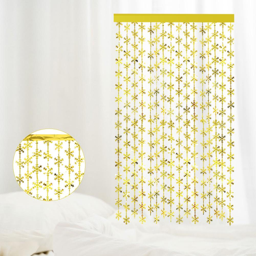 Eyecatching Meter 2 Snowflake Rain Curtain Available In Multiple Festive Colors
