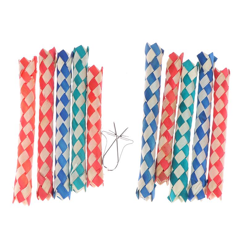 5Pcs 15Cm Finger Traps Bamboo Tube Finger Traps Kids Prank Toys Party Gifts Chinese Bamboo Toys