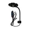 UFO Shape Clip-on Aquarium Lamp 5W Adjustable Brightness Fish Tank Clip Lamp 3 Light Modes Flexible Plants Grow Lamp