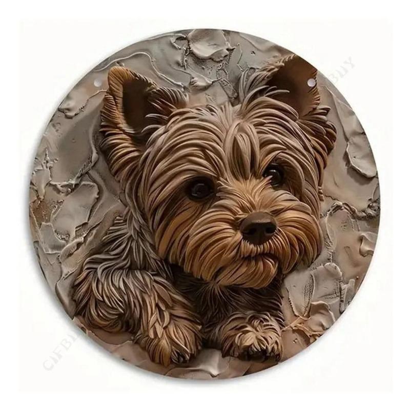 Dog Metal Poster Sign, Vintage Wall Decor 20x20cm