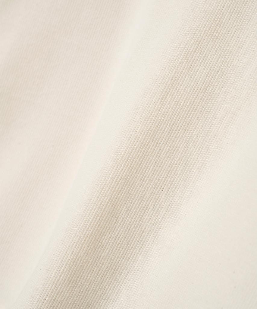 Ribbed Short Sleeve Hoodie [Ivory]