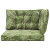 Outdoor Sofa Cushions 3 pcs Leaf Design Polyester