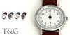 Zegarek z pojedynczą wskazówką T&G (Biało-Brązowy)