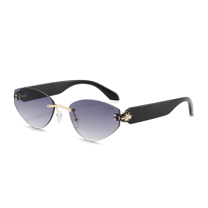 Triangular Frameless Sunglasses For Men Women With Uv400 Protection Stylish Cateye Design For Outdoor Travel