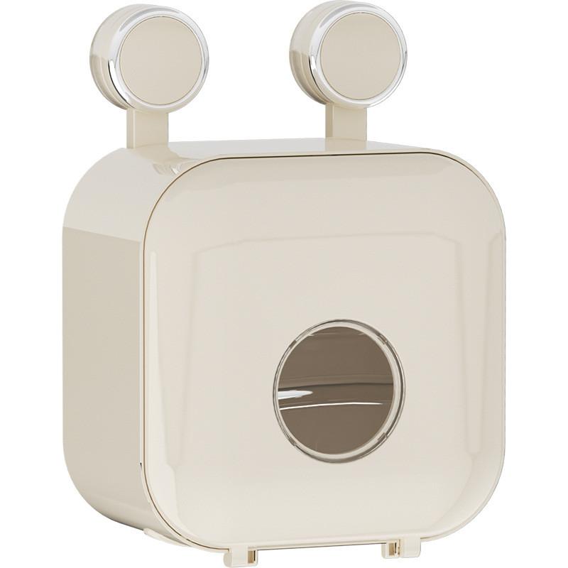 Plastic Suction Bathroom Toilet Paper Holder Wall Mount With Waterproof Design For Home Use