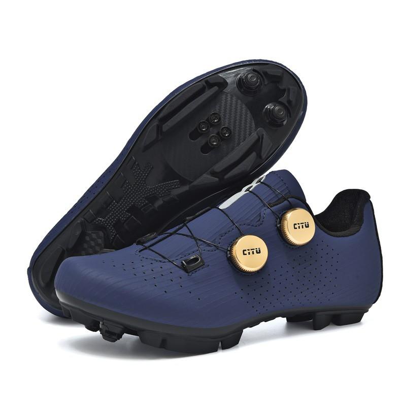 Unisex Cycling Shoes White MTB Road Bike With Rotational Low Cut Breathable Performance