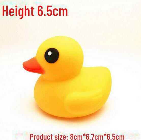 Vinyl Duck Family Bath Toy Set - Squeeze-activated Sounds, Educational Play, Mother and Ducklings, Cute Design, Includes Mesh Bag for Storage.