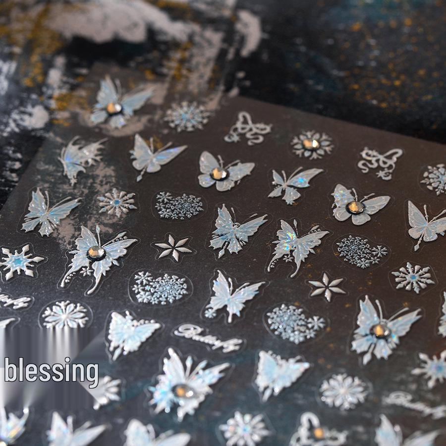 

TENSOR Christmas Butterfly Nail Stickers TL-293 - Self-Adhesive & Hot Stamping Series